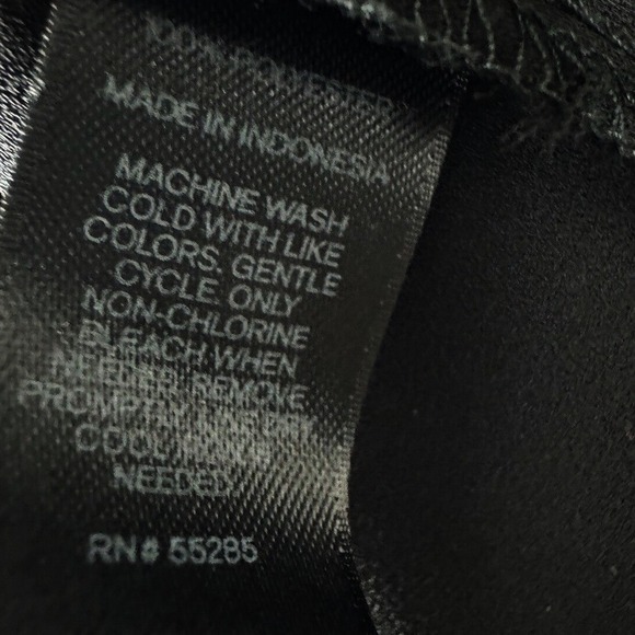 Express The Portofino Shirt Black White Piping Button Up Blouse‎ S Preppy 48-0 - Picture 11 of 12